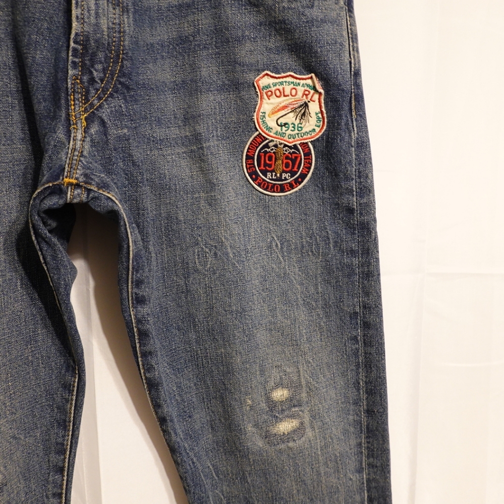 🆕 POLO RALPH LAUREN SLIM STRAIGHT JEANS - Picture 4 of 7